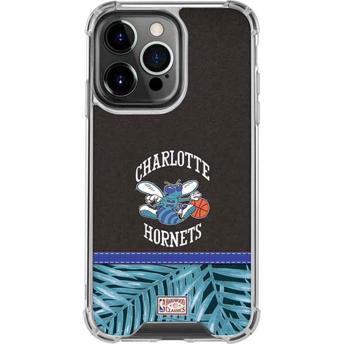 NBA Charlotte Hornets Retro Palms iPhone 16 Pro Clear Case